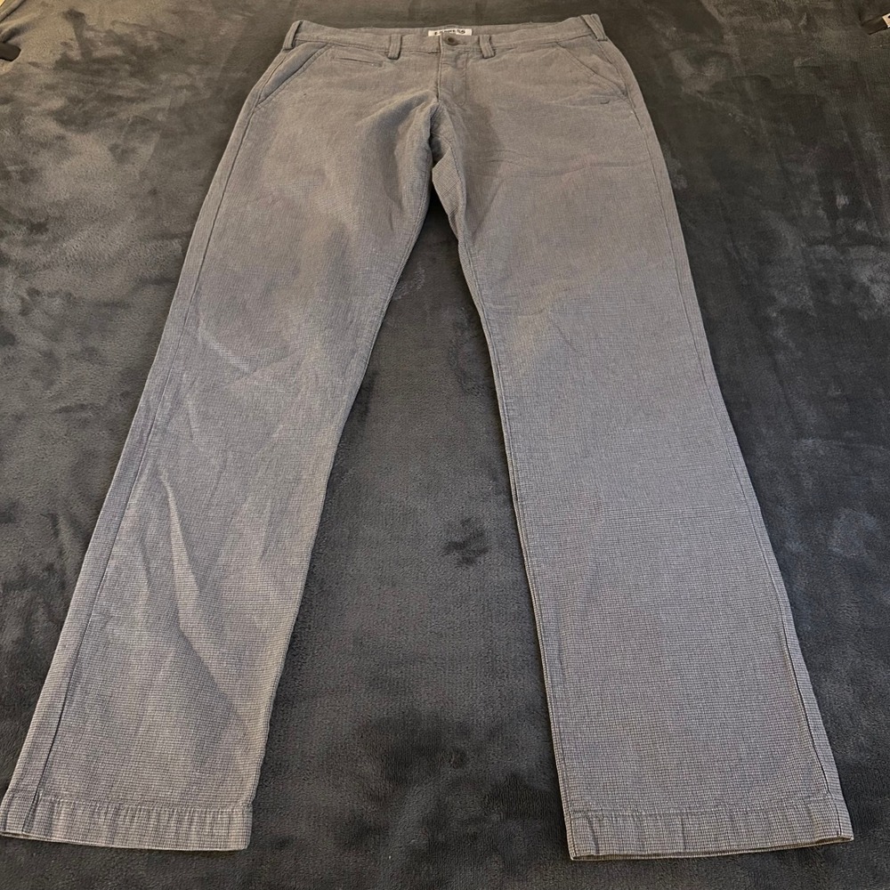 Express Slim‎ Fit Finn Dress Chino Pants Mens Size 30x32" Herringbone Gray Blue
